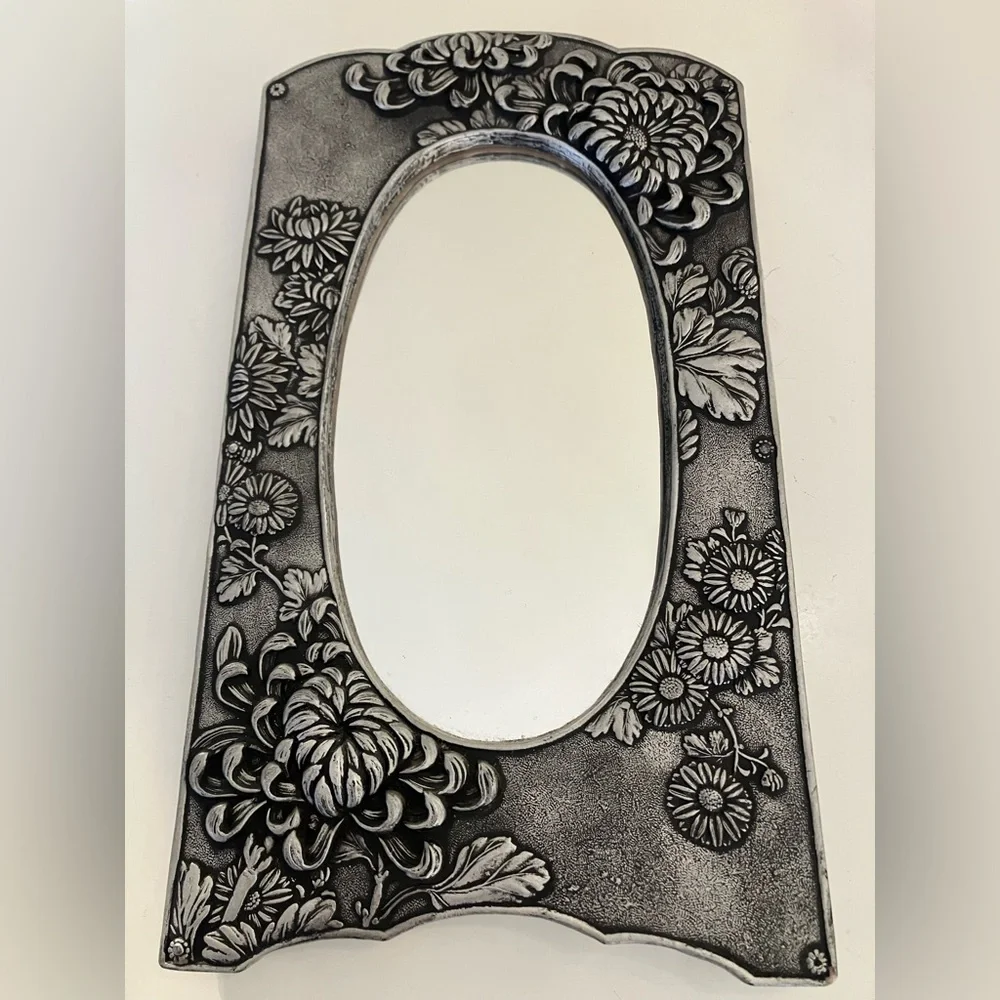 Floral Pewter Wall Mirror